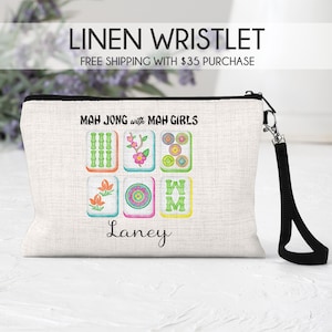Mahjong bag, mahjong makeup bag, mahjong lover gift, mahjong gift, mahjong with my girls gift, mahjong tote bag, mahjong lover bag