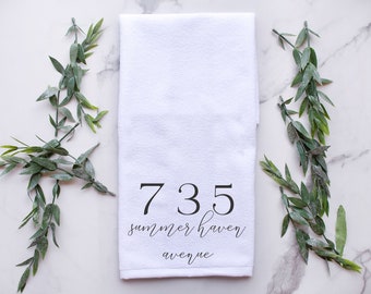 address hand towel, home hand towel, housewarming gift, new house gift, address towel, home towel, moving gift, shower gift, new house towel