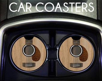 car coaster, guitar car coaster, guitar coaster, guitar lover gift, musical car coaster, guitar gift, musician car coaster, musician gift