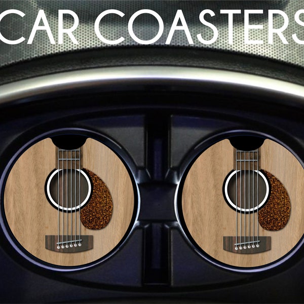 car coaster, guitar car coaster, guitar coaster, guitar lover gift, musical car coaster, guitar gift, musician car coaster, musician gift