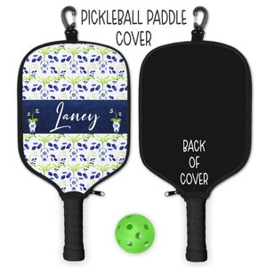 pickleball paddle cover, chinoiserie pickleball paddle cover , pickleball gift, pickleball lover gift, personalized pickleball paddle cover