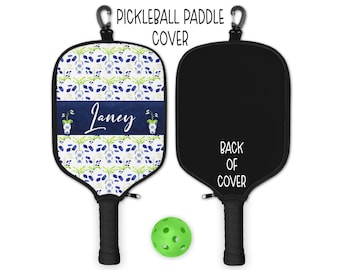 pickleball paddle cover, chinoiserie pickleball paddle cover , pickleball gift, pickleball lover gift, personalized pickleball paddle cover