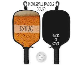 pickleball paddle cover, pickleball paddle sleeve, pickleball gift, pickleball lover gift, personalized pickleball paddle cover, pickleball