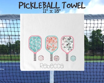 pickleball towel, pickleball hand towel, pickleball lover gift, pickleball team gift, pickleball gift, personalized pickleball gift