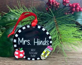 Teacher Christmas ornament, teacher ornament, teacher gift, teacher appreciation gift, pre-school teacher gift, PreK teacher gift