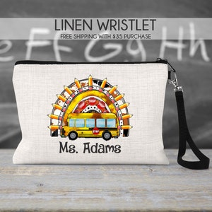Bus driver gift, bus driver bag, bus driver makeup bag, bus driver snack bag, school bus driver gift, personalized bus driver gift