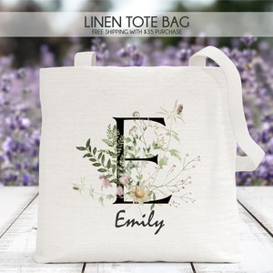 Wildflower tote bag, wildflower bag, bridesmaid gift, personalized tote bag, floral tote bag, floral bag, bridesmaid bag, wildflower