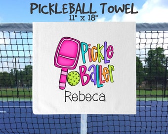 pickleball towel, pickleball hand towel, pickleball lover gift, pickleball team gift, pickleball gift, personalized pickleball gift