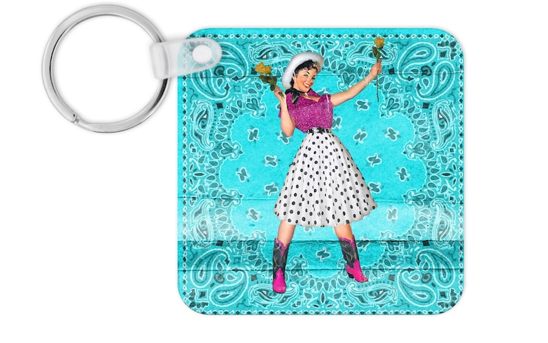 key chain western keychain cowgirl keychain cowgirl gift fun cowgirl keychain bandana keychain country girl keychain