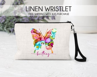 WZMPA Kosmetiktasche Mit Schmetterling-Motiv – Wasserdichtes Segeltuch, 23 X 17 Cm, Mit Reißverschluss