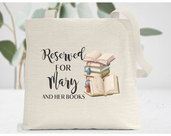 Tote bag, personalized tote bag, book bag, book lover tote bag, book lover bag, custom book bag