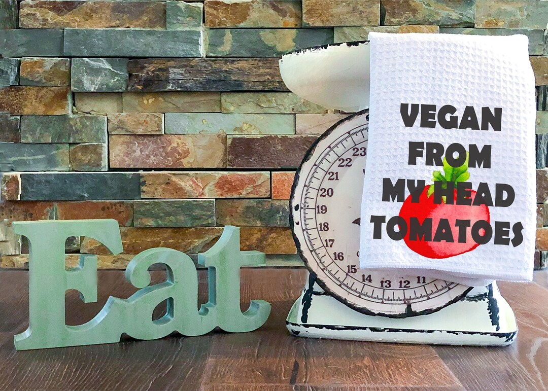Vegan Gift, Kitchen Towel, Funny Vegan Gift, Vegan Towel, Vegan Kitchen Towel Etsy