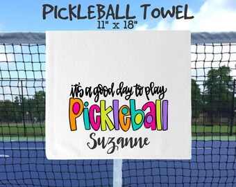 pickleball towel, pickleball hand towel, pickleball lover gift, pickleball team gift, pickleball gift, personalized pickleball gift