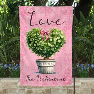 Valentine&#39;s Day flag, Valentine&#39;s Day garden flag, love garden flag, love flag, love is in the air flag, Valentine&#39;s flag, heart flag