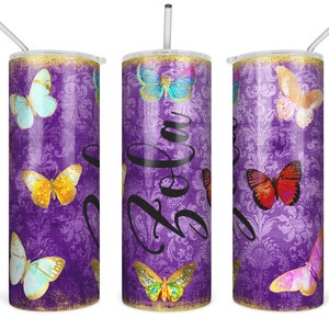 Butterfly tumbler, butterfly cup, butterfly lover gift, personalized butterfly tumbler, butterfly gift, butterfly mug