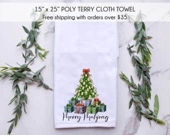 Mahjong Christmas towel, Mahjong  towel, Mahjong Christmas gift, Mahjong party towel, Mahjong lover gift, Mahjong Christmas party towel