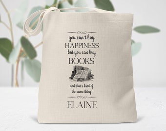 tote bag, book bag, book lover bag, book lover gift, book tote bag, personalized book bag, book lover tote bag