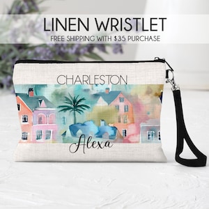 Charleston makeup bag, Charleston bag, Charleston girls trip bag, Charleston girls trip gift, Charleston trip gift, girls trip Charleston