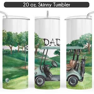 Golf skinny tumbler, golf tumbler, Father&#39;s Day gift, gift for dad, golf lover gift, golf gift for dad, personalized golf gift, golf gift