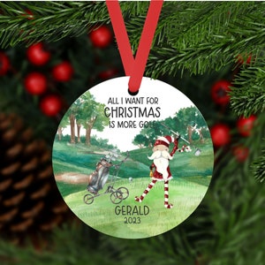 Golf ornament, golf Christmas ornament, personalized golf ornament, golf lover gift, golf tournament gift, golf Christmas gift, golf gift