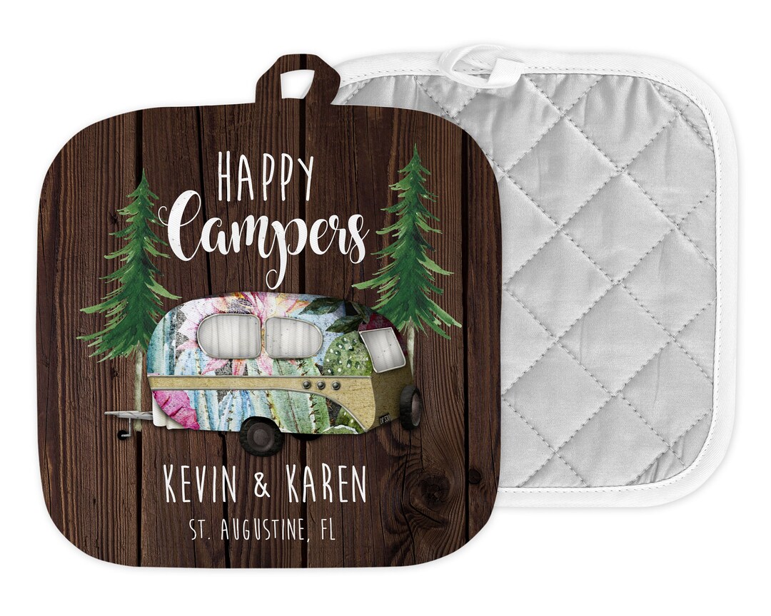 Personalized Pot Holder, Camper Pot Holder, Camping Pot Holder, Camping