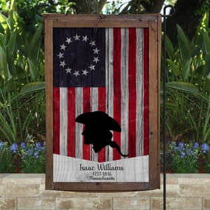 Revolutionary war patriot flag, revolutionary war patriot gift, patriotic flag, revolutionary flag, personalized revolutionary flag