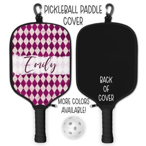 pickleball paddle cover, pickleball paddle sleeve, pickleball gift, pickleball lover gift, personalized pickleball paddle cover, pickleball