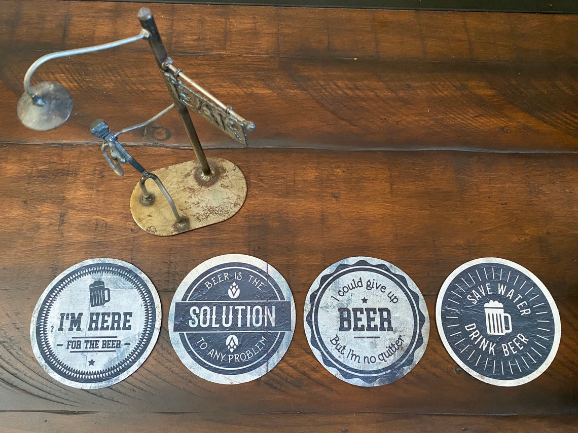 Coasters Beer Coasters Man Cave Bar Coasters Bachelor Pad Etsy