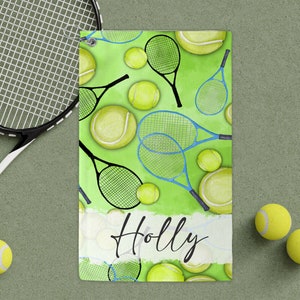 Tennis towel, personalized tennis towel, tennis lover gift, tennis team gift, tennis team towel, tennis hand towel