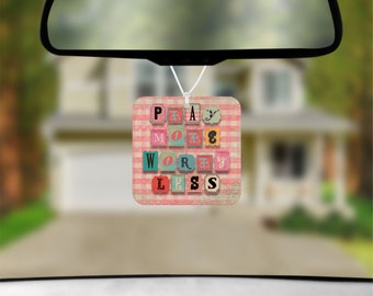 Religious car air freshener, pray more worry less, car air freshener, Christian car air freshener, new car gift, religious gift, prayer gift