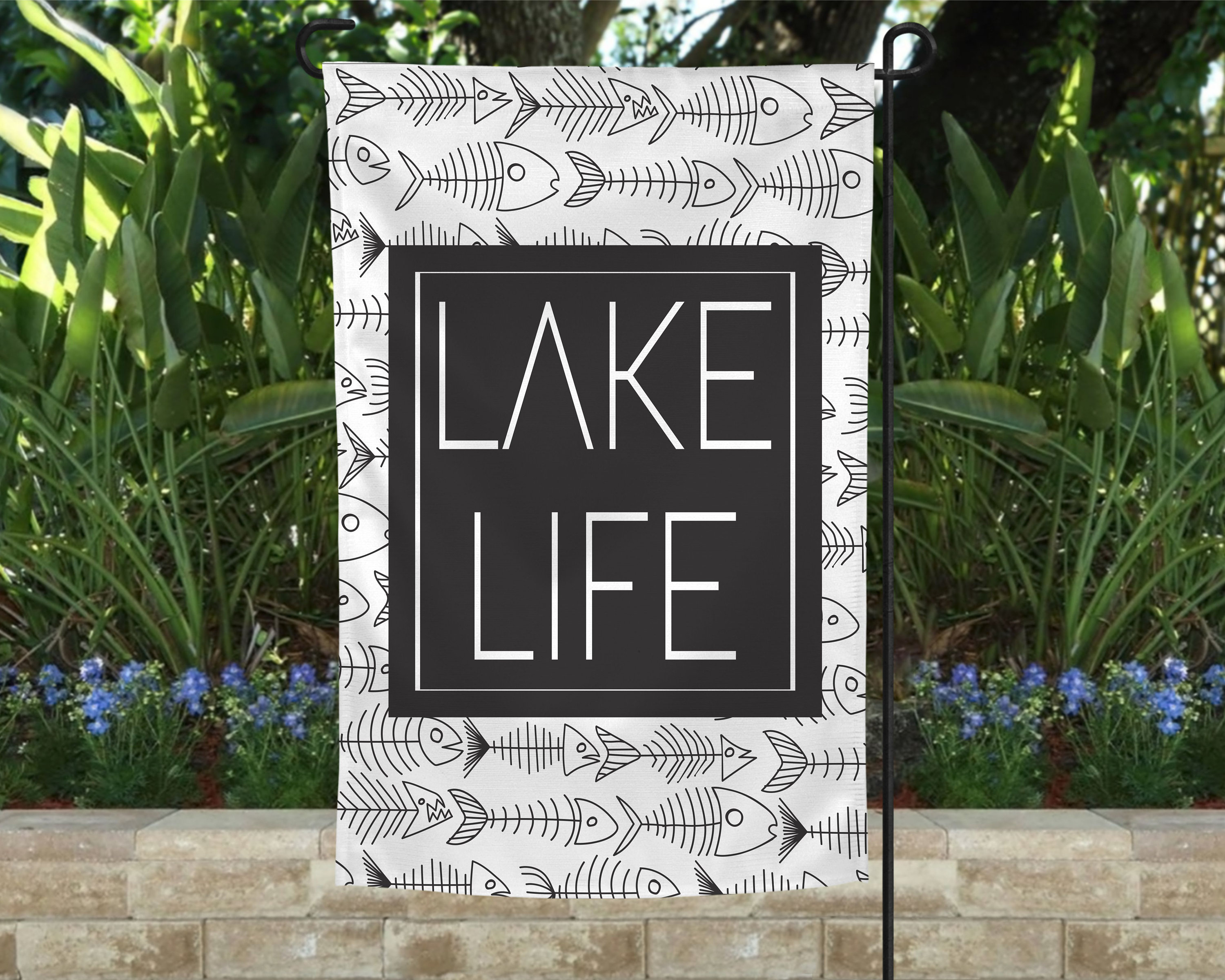 Garden flag lake flag lake life flag lake house gift lake | Etsy