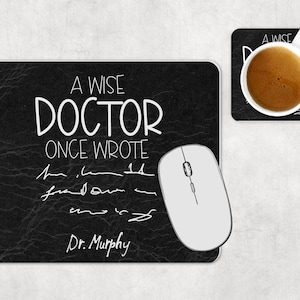 Doctor gift, mouse pad set, funny Doctor gift, medical gift, office accessory
