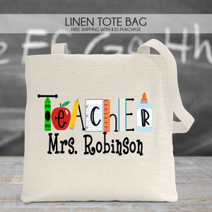 Teacher tote bag, teacher gift, personalized teacher bag, teacher appreciation gift, personalized teacher tote bag, unique teacher gift
