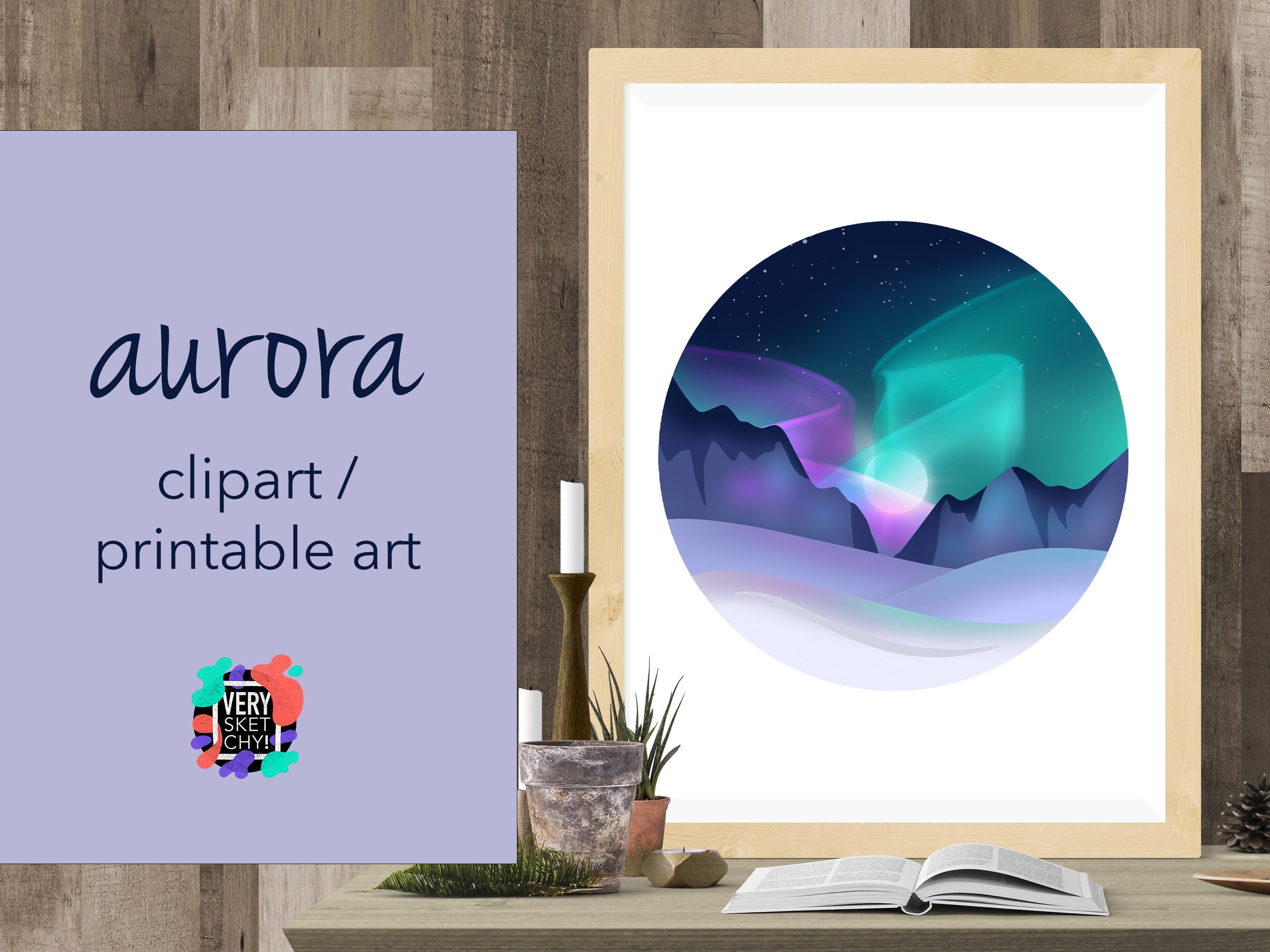 Northern Lights Printable Art / Northern Lights Print Download | Etsy