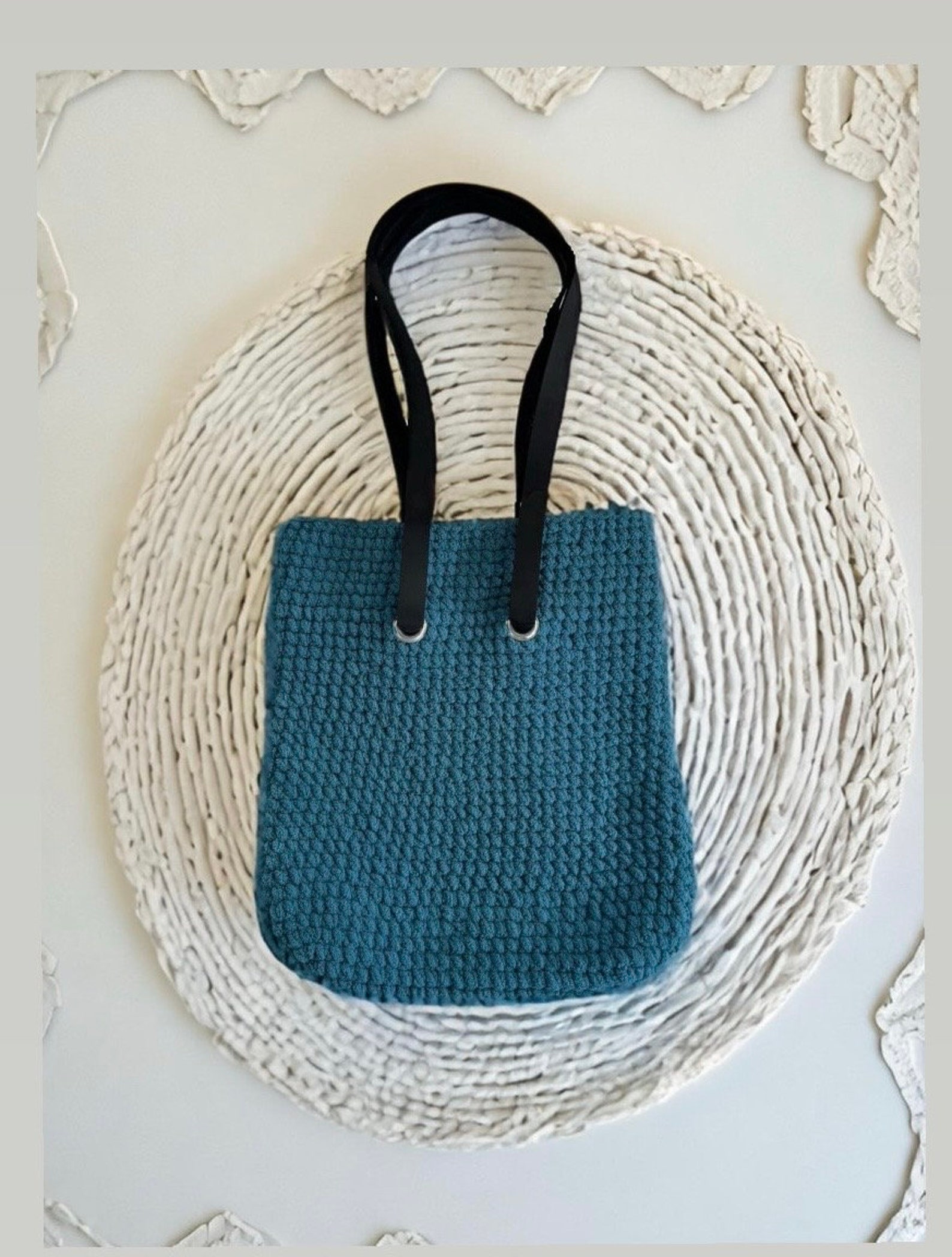 Crochet Tote Bag Crochet Small Tote Bag Shoulder Bag Tote Bag