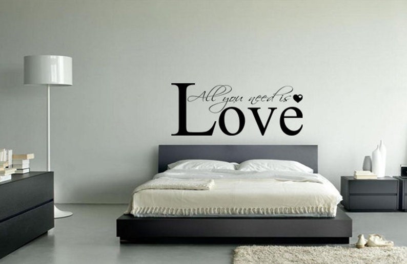 All You Need is Love Wall Art Vinyl Wall Art Sticker Decal Etsy