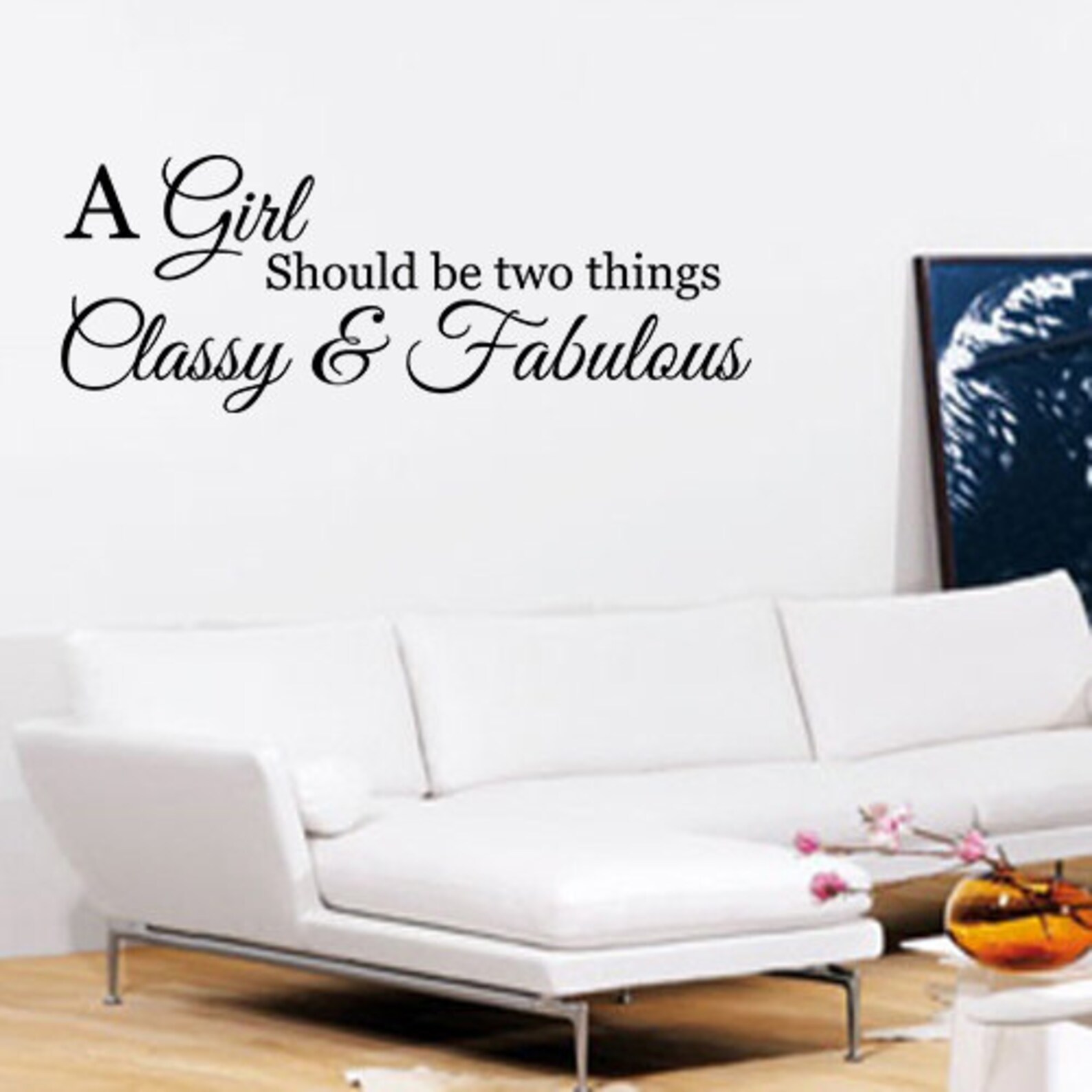 Classy and Fabulous Wall Art Sticker Decal A Girl Should Be Etsy