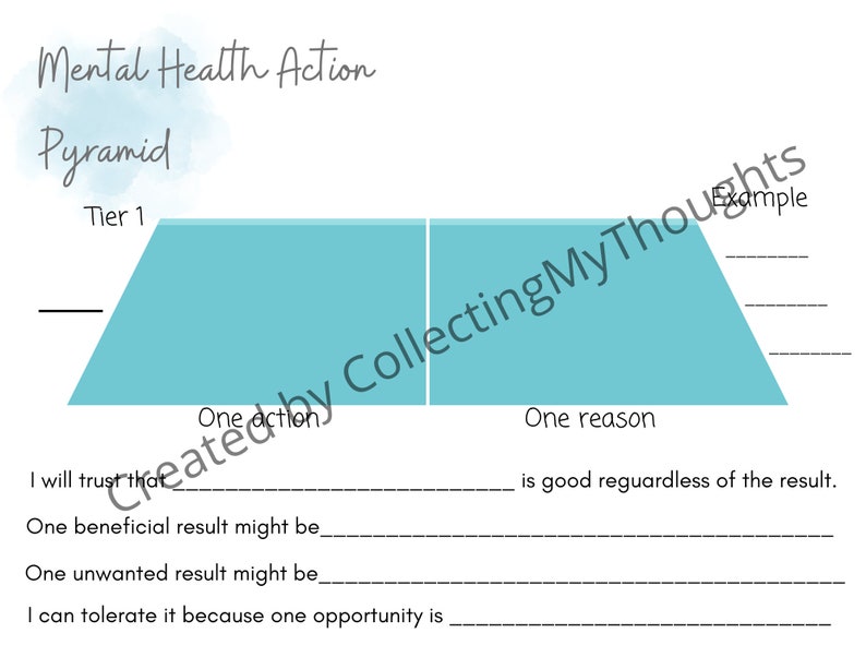 Action Pyramid Mental Health Positive Actions Pyramid, Get 6 Digital PDF Printable ...