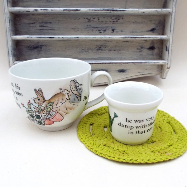 Set Of 4 Egg Cup Buckets Vintage Boiled Egg Pails Pastel Cockerel Farm