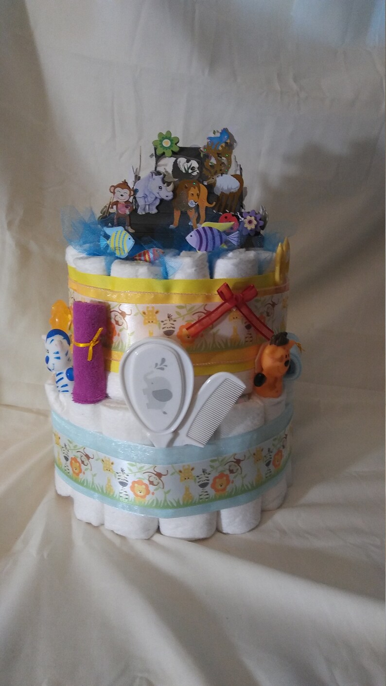 noah's ark diaper cake