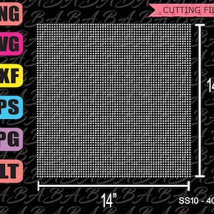 Rhinestone Template Rhinestone Sheet 14X14 - SS10 - 3.3mm - Bling ...