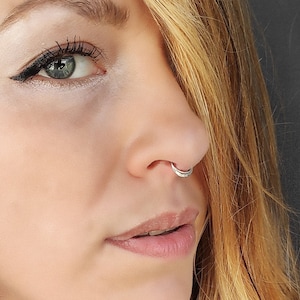 Gold Septum, Septum Cuff, Septum Jewelry, Septum Ring, Septum Piercing, Rook Piercing Jewelry, Gold Nose Ring, Helix Earring, Organic Septum