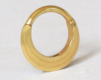 Anillo de tabique de oro macizo de 14 k - joyería de tabique boho étnico indio