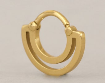 Anello In Oro 14K Per Piercing Jewseen - Clicker Per Setto, Naso, Cartilagine, Con Zirconia, Misure 6/8/10 Mm