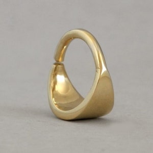 14k Gold Septum Ring, Nose Ring, Solid Gold Piercing Helix Hoop Cartilage Earring, Piercing Jewelry For Man 16g, 18g, 7-10mm