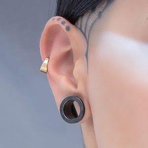 14K Gold Helix Hoop – Cartilage Hoop, Helix Piercing Ring, Conch Earring, Gold Clicker, Nose Ring, Ear Cuff, Gold Septum Ring