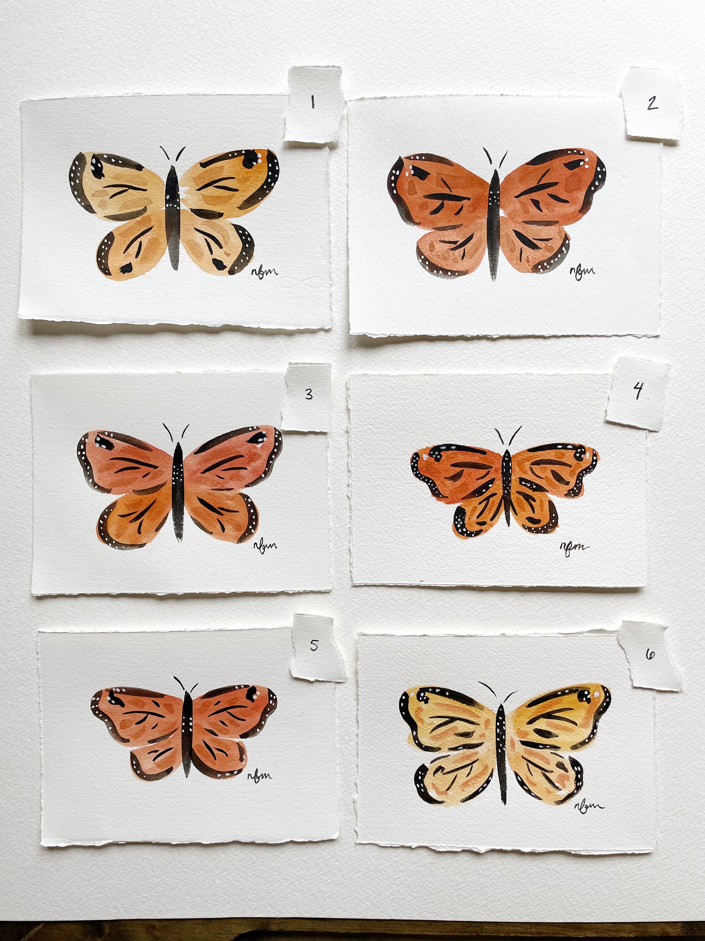 Original Monarch Butterfly Watercolor Painting - 4x6 Arches Paper - Etsy