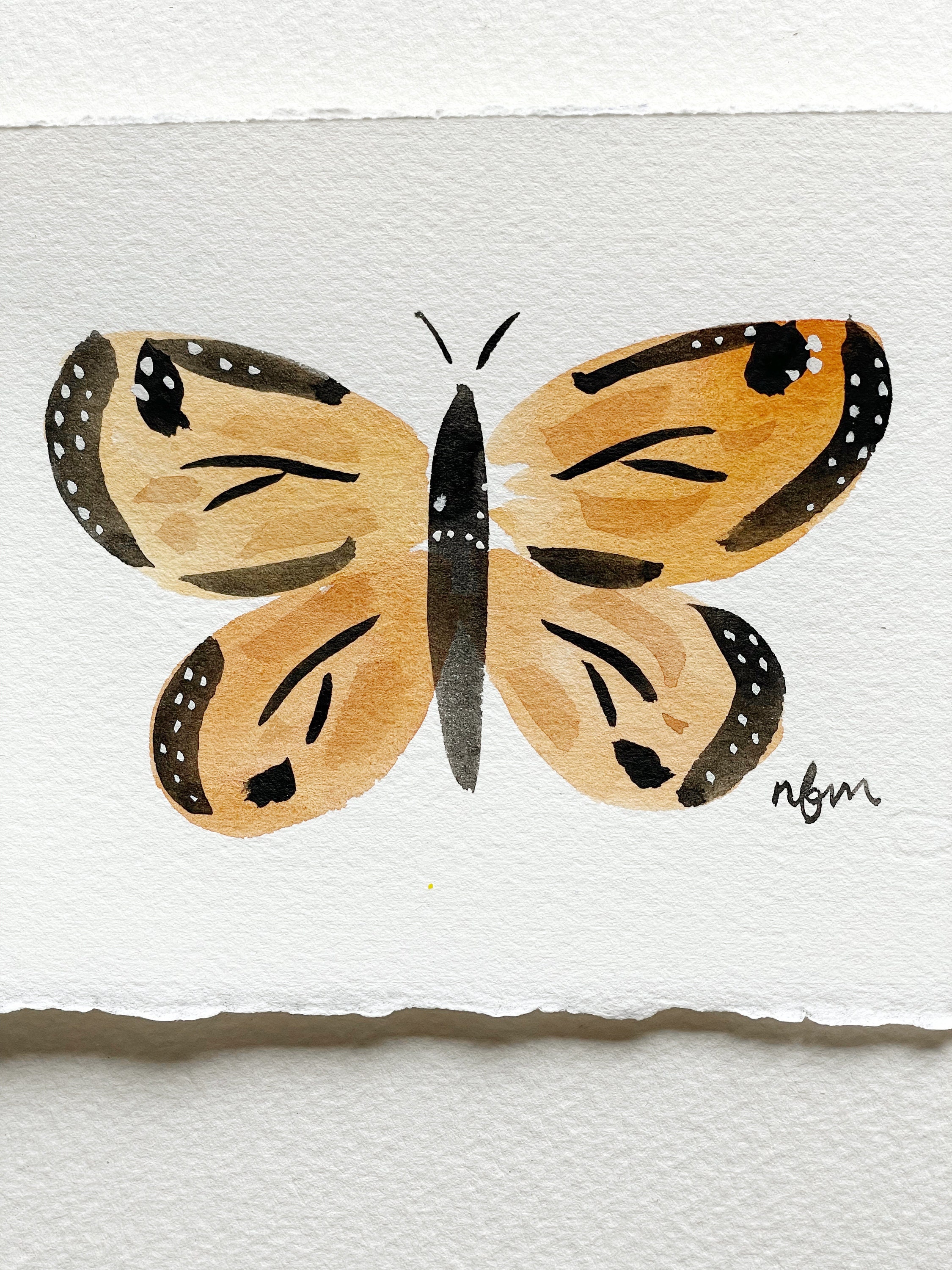 Original Monarch Butterfly Watercolor Painting - 4x6 Arches Paper - Etsy