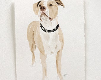 Pet Portrait - Original Watercolor Customized Artwork