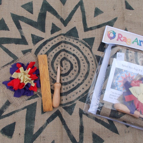 Large Traditional Prodded Rag Rug Kit Etsy